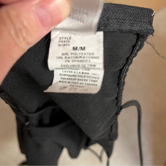 Twik SIMONS Black Sheath Mini Dress Spaghetti Strap MEDIUM - Picture 6 of 6